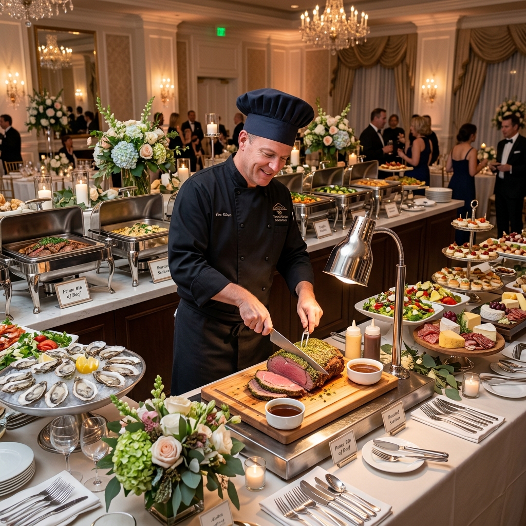 Gourmet wedding catering food service
